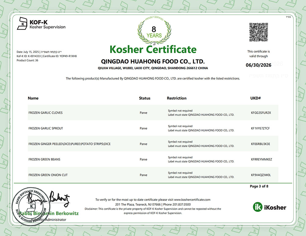 Kosher Certificate-3
