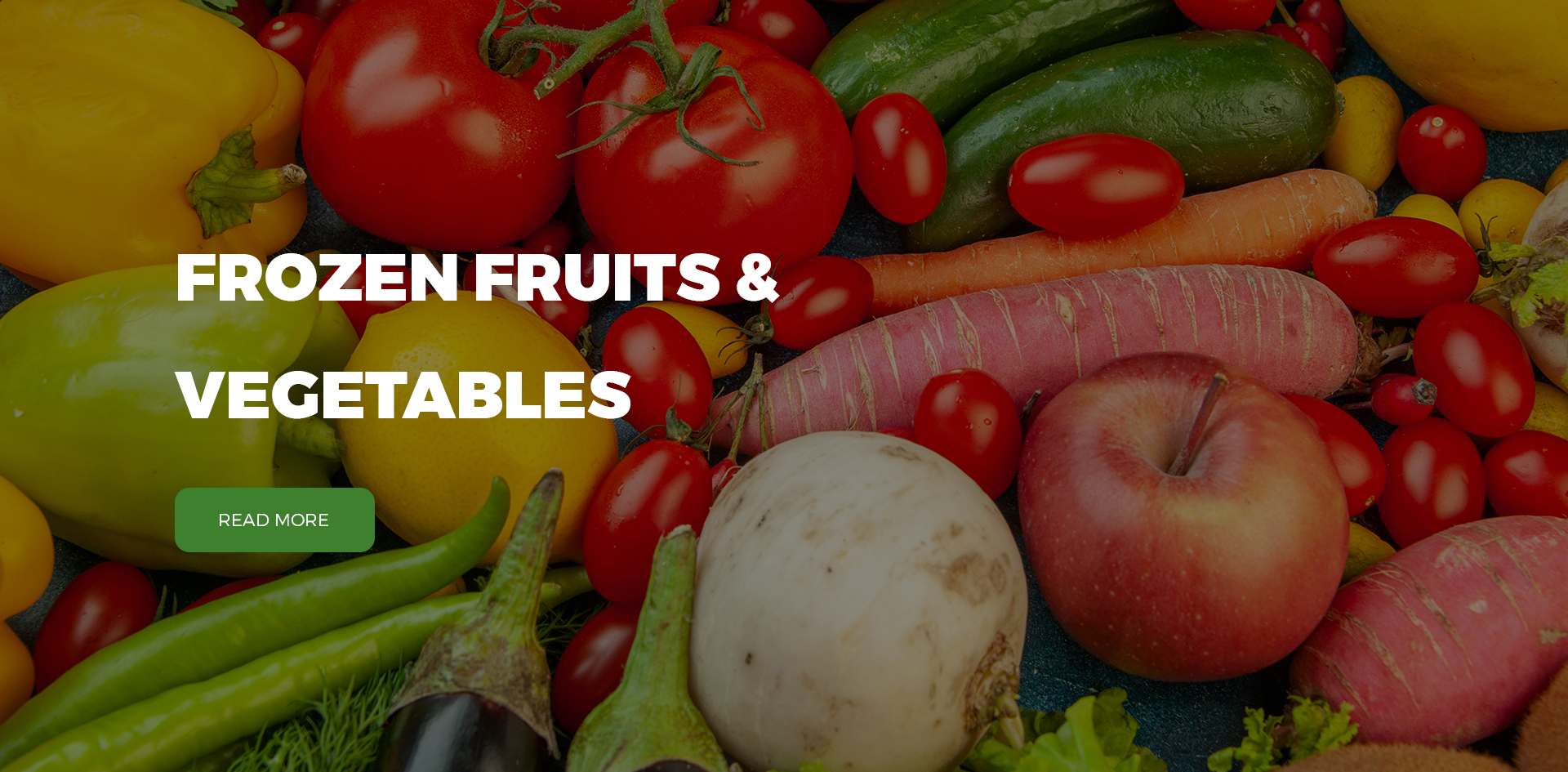 Healthy frozen vegetables and fruits